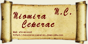 Miomira Čeperac vizit kartica